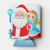 Rafraîchisseur Pour Canette Le Père Noël avec le mât de neige en hiver (Dos)