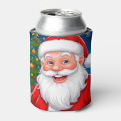 Rafraîchisseur Pour Canette Le Père Noël souriant en Casquette rouge (Can devant)