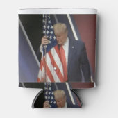 Rafraîchisseur Pour Canette Le président Trump accablé le drapeau américain (Devant)