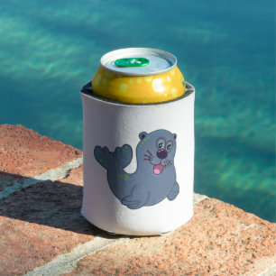 Rafraîchisseur Pour Canette Le Sceau De Tissu Chez Zazzle Mascot Caractère Log