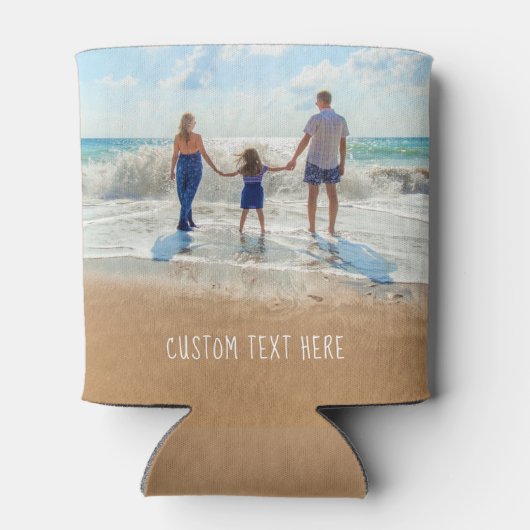 Rafraîchisseur Pour Canette Le texte photo personnalisé peut refroidir vos pho (Dos)