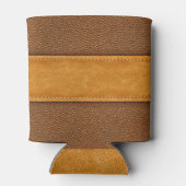 Rafraîchisseur Pour Canette Leather Luxe : Elégance Brown avec points (Dos)