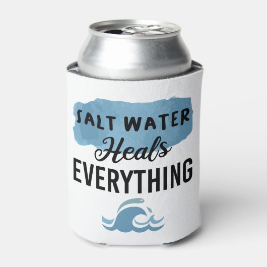 Rafraîchisseur Pour Canette L'eau salée guérit Tout Les Amateurs de plage Cade (Can devant)