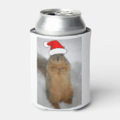 Rafraîchisseur Pour Canette L'écureuil de Noël avec Père Noël (Can devant)