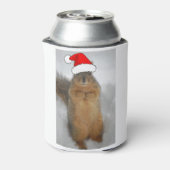 Rafraîchisseur Pour Canette L'écureuil de Noël avec Père Noël (Can Dos)