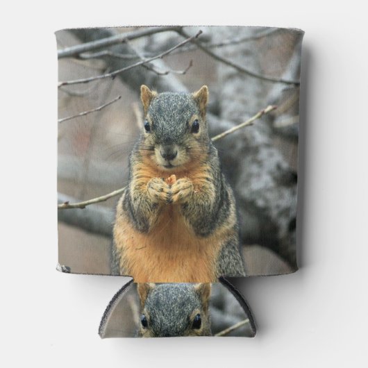 Rafraîchisseur Pour Canette L'écureuil mange une noix (Devant)