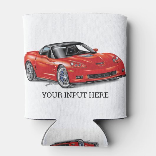 RAFRAÎCHISSEUR POUR CANETTE LEGENDARY ZR-1 AUTOMOBILE ART CAN COOLER (Dos)