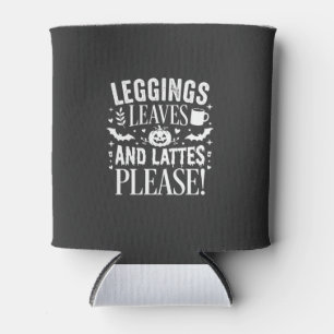 Rafraîchisseur Pour Canette Leggings Halloween Feuilles et Lattés Café d'autom