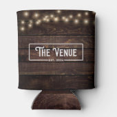 Rafraîchisseur Pour Canette L'Endroit Rustique Bois foncé Lumières Peuvent (Dos)