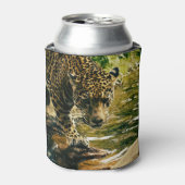 Rafraîchisseur Pour Canette Leopard Crossing a Stream Photographie (Can devant)