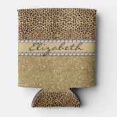 Rafraîchisseur Pour Canette Léopard Spot Gold Glitter Rhinestone PHOTO PRINT (Devant)