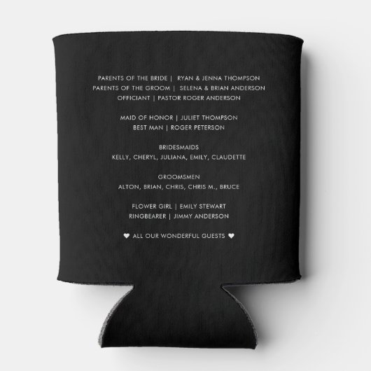 Rafraîchisseur Pour Canette L'équipage I Do | Votre Mariage | Script Gold (Dos)