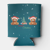 Rafraîchisseur Pour Canette Les animaux mignons hiver Ours Père Noël arbre de (Devant)