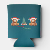 Rafraîchisseur Pour Canette Les animaux mignons hiver Ours Père Noël arbre de (Dos)