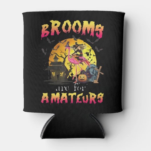 Rafraîchisseur Pour Canette Les Chambres Sont Pour Halloween Flamant rose (Devant)