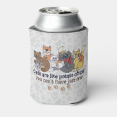 Rafraîchisseur Pour Canette Les chats sont comme des chips Gris (Can Dos)