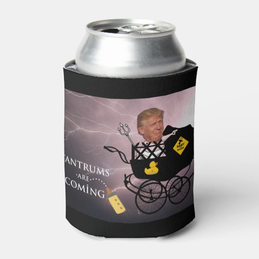 Rafraîchisseur Pour Canette Les ennuis arrivent / Anti Trump, (Can devant)