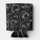 Rafraîchisseur Pour Canette Les femmes affrontent le Motif de dessin Abstrait (Dos)