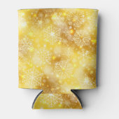 Rafraîchisseur Pour Canette Les flocons de neige en or (Devant)