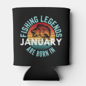 RAFRAÎCHISSEUR POUR CANETTE LES LÉGENDES DE PÊCHE SONT NÉES EN JANVIER (Dos)