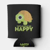 Rafraîchisseur Pour Canette Les tortues me rendent heureux (Dos)