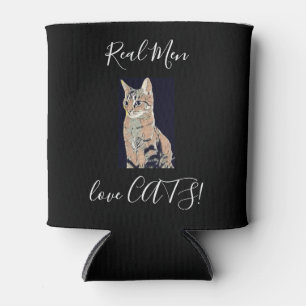 Rafraîchisseur Pour Canette Les vrais hommes aiment les chats