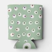 Rafraîchisseur Pour Canette Les yeux d'Halloween, motif sans couture dessiné à (Dos)