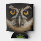 Rafraîchisseur Pour Canette Les yeux dorés d'une chouette spectaculaire (Dos)
