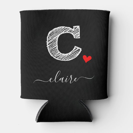 Rafraîchisseur Pour Canette LETTRE C MONOGRAPHIQUE D'ÉCRAN RÉtro, Pâte de refr (Devant)