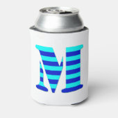 Rafraîchisseur Pour Canette LETTRE COUPE M, BLEU Minimale Noir Funny (Can Dos)