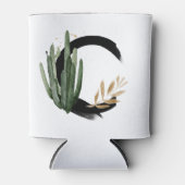 Rafraîchisseur Pour Canette LETTRE Feuille Tropicale Faux Gold Foil C MONogram (Devant)