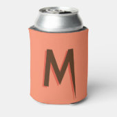 Rafraîchisseur Pour Canette Lettre initiale de texte Brown 3D moderne | Rose S (Can Dos)