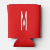 Rafraîchisseur Pour Canette Lettre initiale Monogramme Style moderne Rouge Bla (Dos)