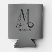 Rafraîchisseur Pour Canette Lettre M M monogramme stylée avec nom (Devant)