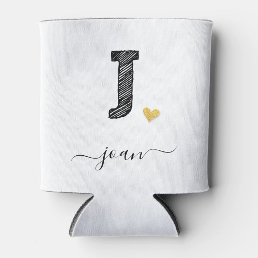 Rafraîchisseur Pour Canette LETTRE MONOGRAPHIQUE D'ÉCRAN RÉtro J, Pâte de refr (Devant)