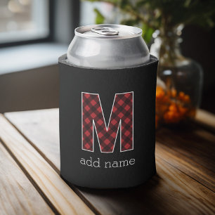 Rafraîchisseur Pour Canette Lettre monographique M - Buffalo noir et rouge pla