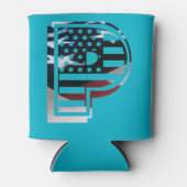 Rafraîchisseur Pour Canette Lettre P Monogramme Initial USA (Devant)