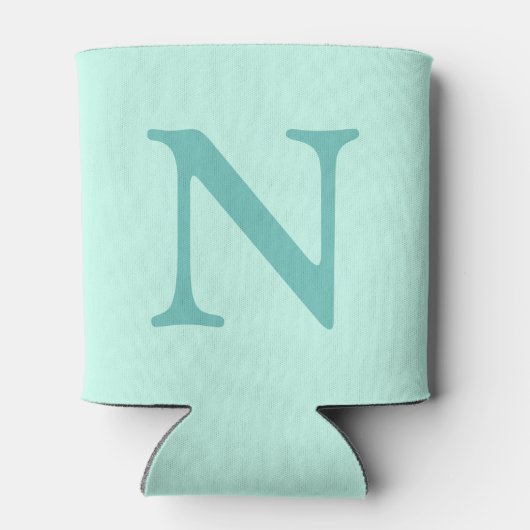 Rafraîchisseur Pour Canette LETTRE Turquoise CLAIRE INITIALE Bleu tendance Min (Dos)