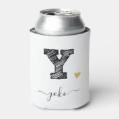 Rafraîchisseur Pour Canette LETTRE Y MONOGRAPHIQUE D'ÉCRAN RÉtro, Pâte de refr (Can devant)