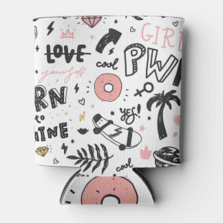 Rafraîchisseur Pour Canette Lèvres glamour : mode motif sans couture.