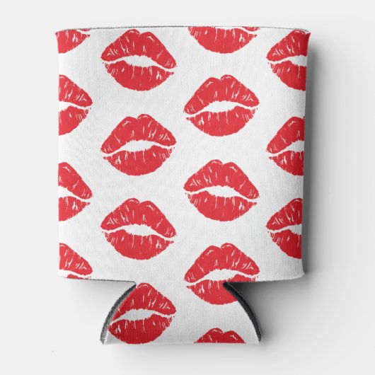 Rafraîchisseur Pour Canette Lèvres Rouges, Rouge À Lèvres, Baiser, Motif Des L (Devant)