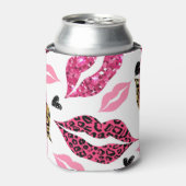 Rafraîchisseur Pour Canette Lèvres scintillantes : Motif de mode Leopard (Can devant)