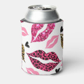 Rafraîchisseur Pour Canette Lèvres scintillantes : Motif de mode Leopard (Can Dos)