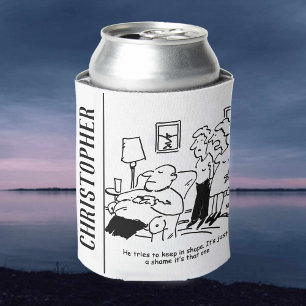 Rafraîchisseur Pour Canette L'Homme Obèse Inapte En Surpoids Essaie De Garder