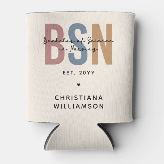 Rafraîchisseur Pour Canette Licence BSN en sciences infirmières sur mesure (Devant)