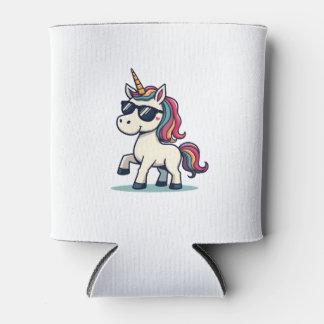 Rafraîchisseur Pour Canette Licorne arc-en-ciel de cartoon vintage faisant dab
