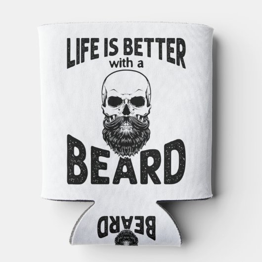 Rafraîchisseur Pour Canette Life is Better With a Beard Skull with Beard (Dos)