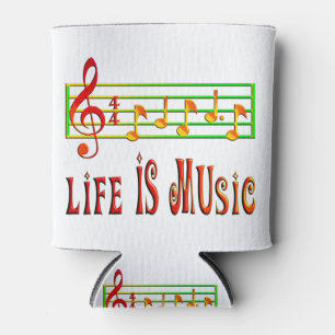 RAFRAÎCHISSEUR POUR CANETTE LIFE IS MUSIC - MUSIC SCORE & MUSICAL KEY NOTES
