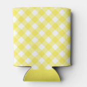 Rafraîchisseur Pour Canette Light Yellow Classic Gingham Pattern Monogram (Dos)