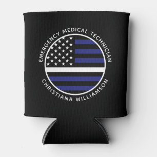Rafraîchisseur Pour Canette Ligne blanche mince personnalisée USA Drapeau EMS